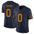Green Bay #0 Golden Player Football V Neck Short Sleeve Navy Jersey Matthew For Men Youth Women Gift