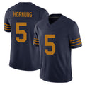 Green Bay #5 Hornung Player Football V Neck Short Sleeve Navy Jersey Paul For Men Youth Women Gift