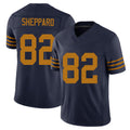 Green Bay #82 Sheppard Player Football V Neck Short Sleeve Navy Jersey Will For Men Youth Women Gift