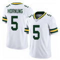 Green Bay #5 Hornung Player Football V Neck Short Sleeve White Jersey Paul For Men Youth Women Gift