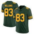 Green Bay #83 Williams Player Football V Neck Short Sleeve Jersey Green Savion For Men Youth Women Gift