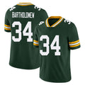 Green Bay #34 Bartholomew Player Football V Neck Short Sleeve Green Jersey Shemar For Men Youth Women Gift