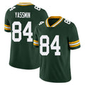 Green Bay #84 Yassmin Player Football V Neck Short Sleeve Green Jersey Thomas For Men Youth Women Gift
