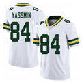 Green Bay #84 Yassmin Player Football V Neck Short Sleeve White Jersey Thomas For Men Youth Women Gift