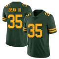 Green Bay #35 Dean III Player Football V Neck Short Sleeve Jersey Green Trey For Men Youth Women Gift