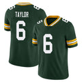 Green Bay #6 Taylor Player Football V Neck Short Sleeve Green Jersey Tyrod For Men Youth Women Gift