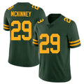 Green Bay #29 McKinney Player Football V Neck Short Sleeve Jersey Green Xavier For Men Youth Women Gift