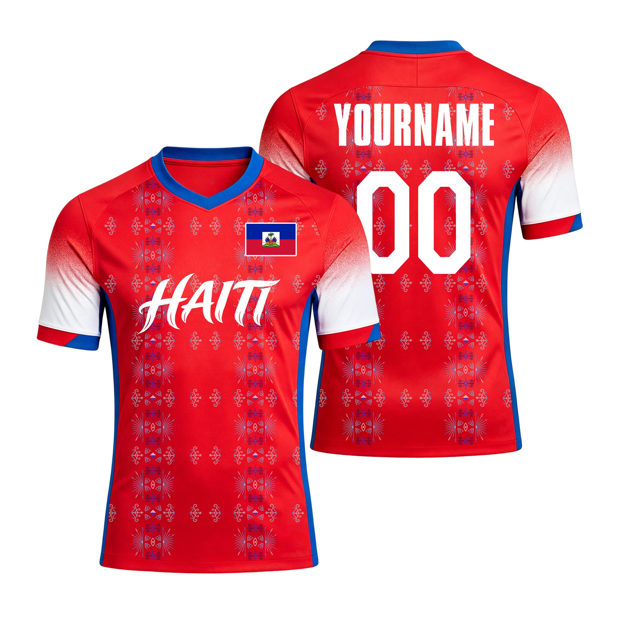 Custom Haiti Soccer Jersey – Personalized Name & Number Football Shirt:2026 Cup Kids Youths Mens Womens Fans