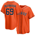 Houston #69 Blubaugh Player Baseball Short Sleeve Orange Jersey AJ For Men Women Youth Gift
