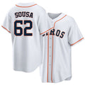 Houston #62 Sousa Player Baseball Short Sleeve White Jersey Bennett For Men Women Youth Gift