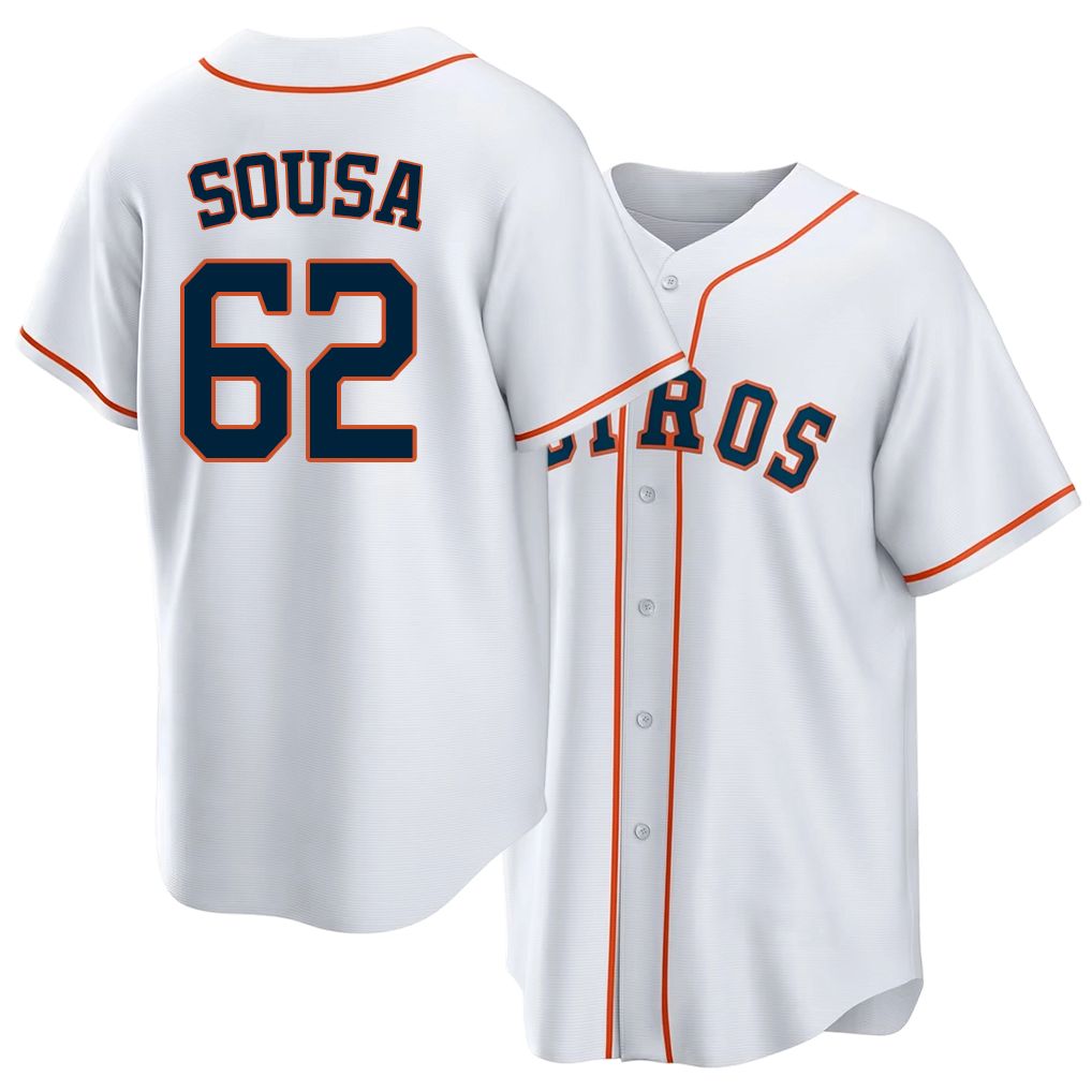 Houston #62 Sousa Player Baseball Short Sleeve White Jersey Bennett For Men Women Youth Gift