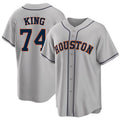 Houston #74 King Player Baseball Short Sleeve Gray Jersey Bryan For Men Women Youth Gift