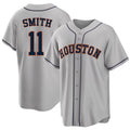 Houston #11 Smith Player Baseball Short Sleeve Gray Jersey Cam For Men Women Youth Gift