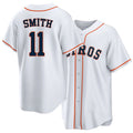Houston #11 Smith Player Baseball Short Sleeve White Jersey Cam For Men Women Youth Gift