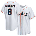 Houston #8 Walker Player Baseball Short Sleeve White Jersey Christian For Men Women Youth Gift