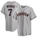 Houston #7 Biggio Player Baseball Short Sleeve Gray Jersey Craig For Men Women Youth Gift