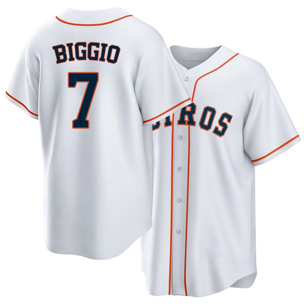 Houston #7 Biggio Player Baseball Short Sleeve White Jersey Craig For Men Women Youth Gift