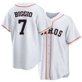 Houston #7 Biggio Player Baseball Short Sleeve White Jersey Craig For Men Women Youth Gift