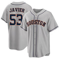 Houston #53 Javier Player Baseball Short Sleeve Gray Jersey Cristian For Men Women Youth Gift