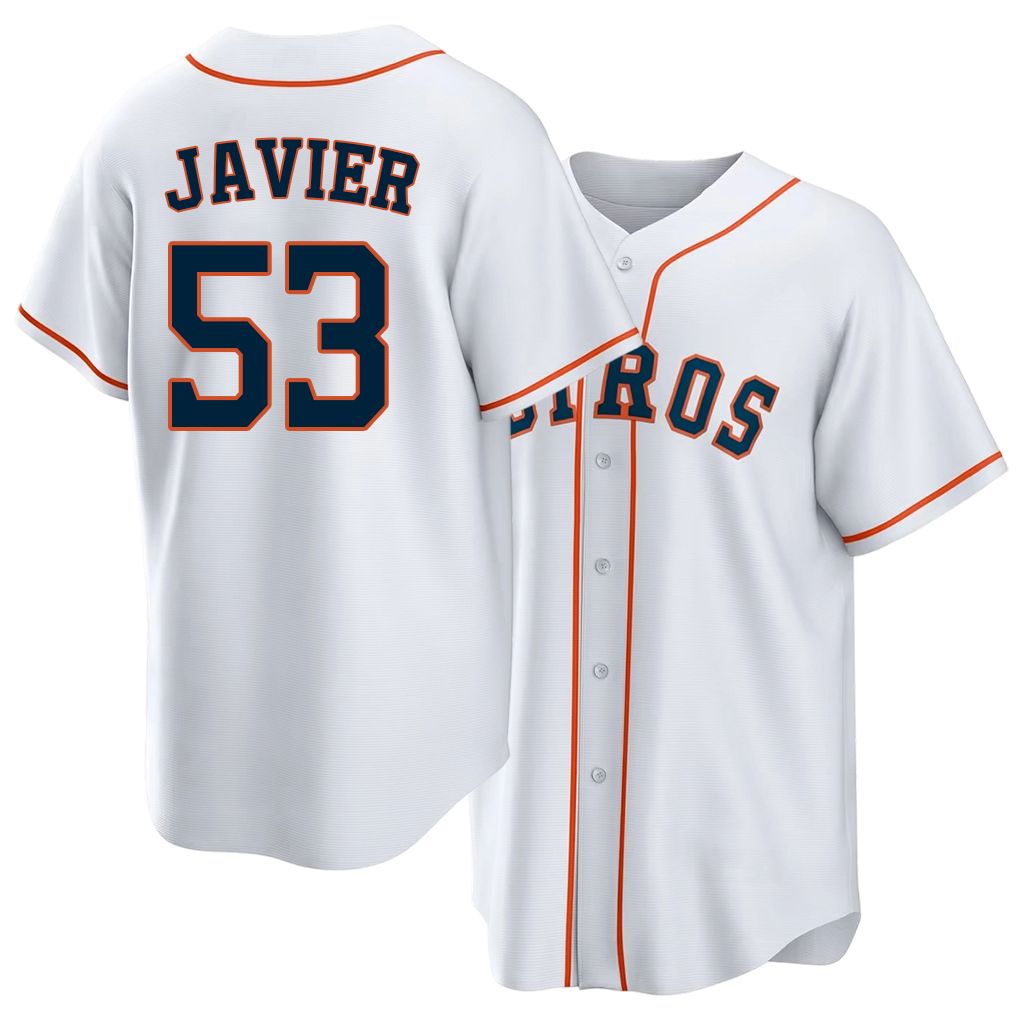 Houston #53 Javier Player Baseball Short Sleeve White Jersey Cristian For Men Women Youth Gift