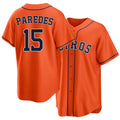 Houston #15 Paredes Player Baseball Short Sleeve Orange Jersey Isaac For Men Women Youth Gift