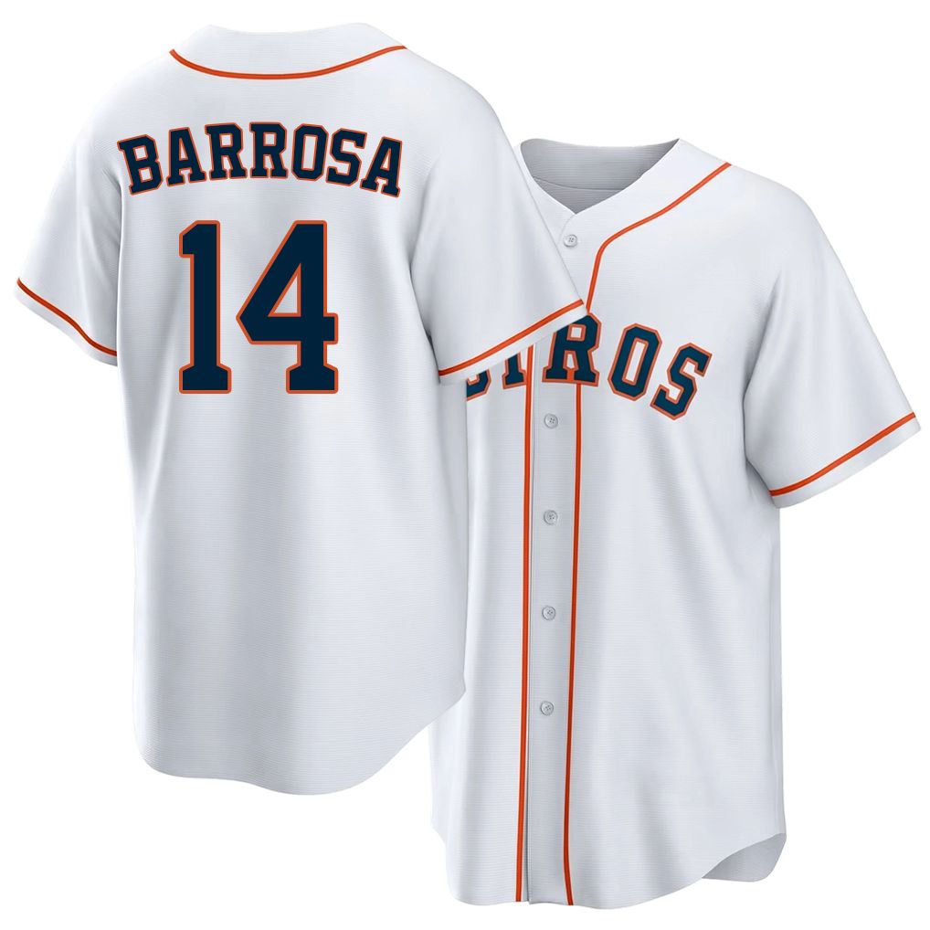 Houston #14 Barrosa Player Baseball Short Sleeve White Jersey Jorge For Men Women Youth Gift
