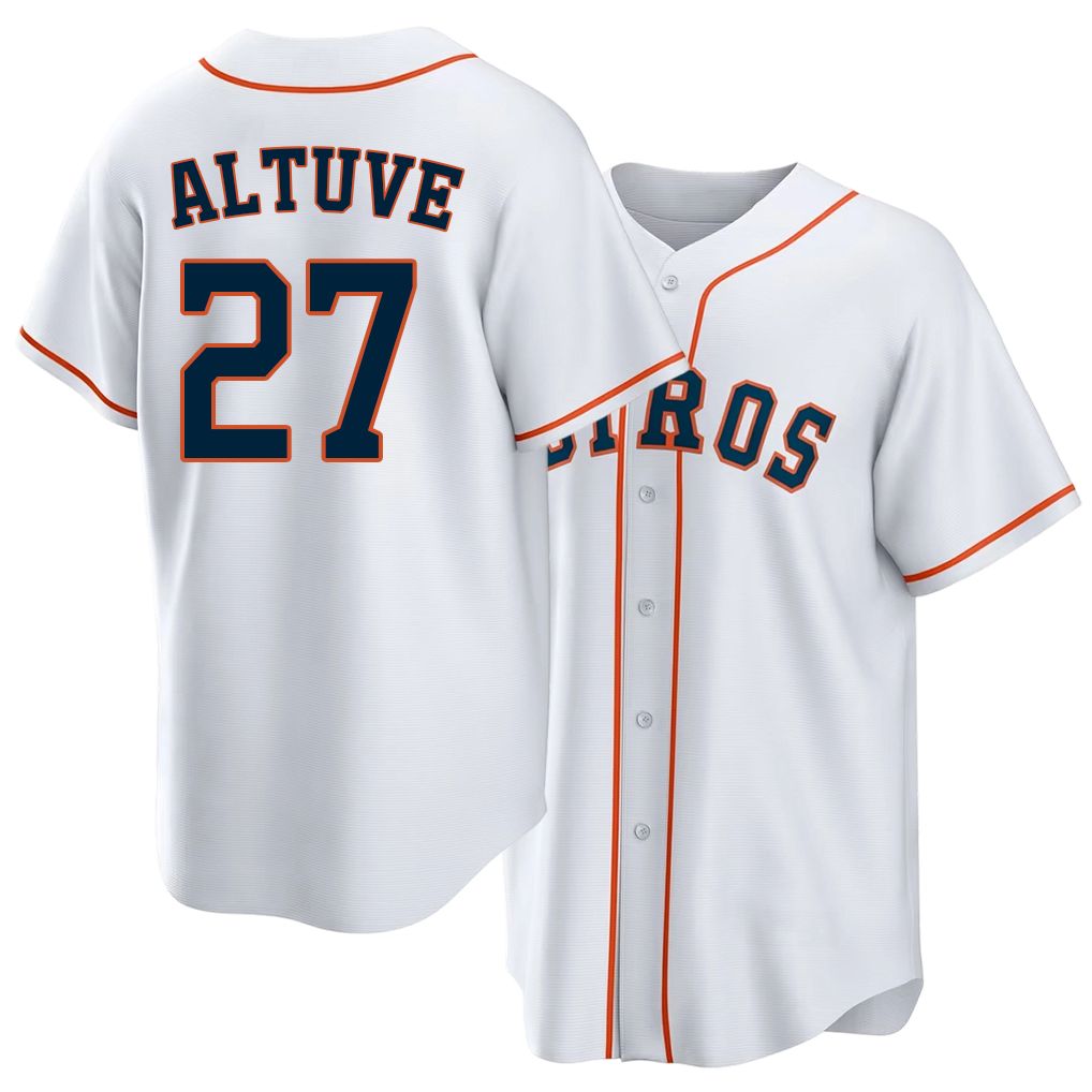 Houston #27 Altuve Player Baseball Short Sleeve White Jersey Jose For Men Women Youth Gift