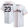 Houston #23 Brantley Player Baseball Short Sleeve White Jersey Michael For Men Women Youth Gift