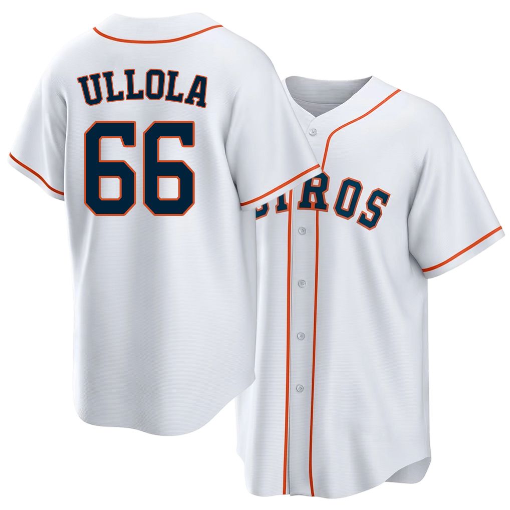 Houston #66 Ullola Player Baseball Short Sleeve White Jersey Miguel For Men Women Youth Gift