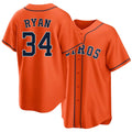 Houston #34 Ryan Player Baseball Short Sleeve Orange Jersey Nolan For Men Women Youth Gift
