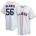 Houston #56 Blanco Player Baseball Short Sleeve White Jersey Ronel For Men Women Youth Gift