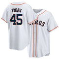 Houston #45 Imai Player Baseball Short Sleeve White Jersey Tatsuya For Men Women Youth Gift