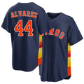 Houston #44 Alvarez Player Baseball Short Sleeve Navy Jersey Yordan For Men Women Youth Gift
