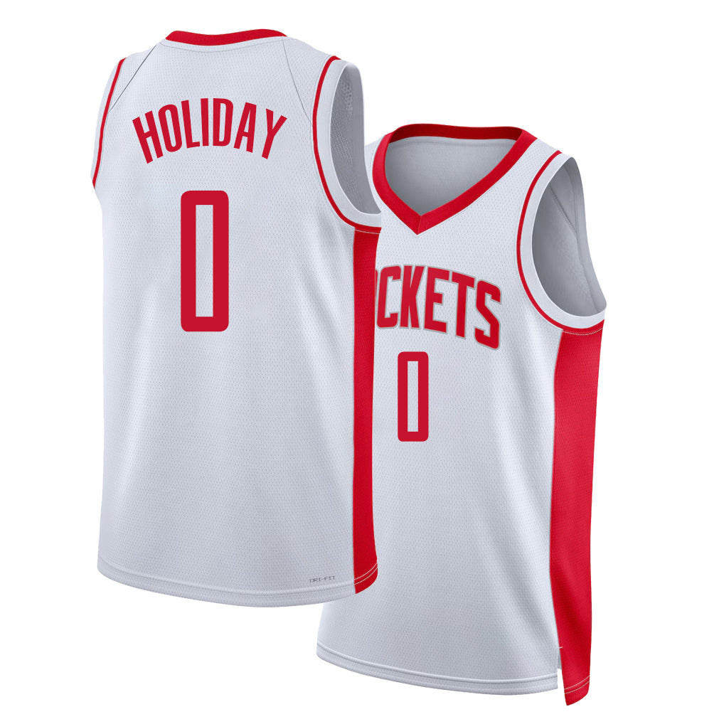 Houston #0 Holiday Player Basketball Sleeveless White Jersey Aaron For Adult Youth