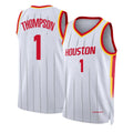 Houston #1 Thompson Player Basketball Sleeveless White Jersey Amen For Adult Youth