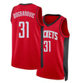 Houston #31 Bogdanovic Player Basketball Sleeveless Red Jersey Bogdan For Adult Youth