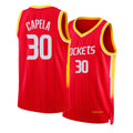Houston #30 Capela Player Basketball Sleeveless Red Jersey Clint For Adult Youth