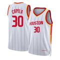 Houston #30 Capela Player Basketball Sleeveless White Jersey Clint For Adult Youth