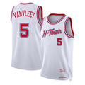 Houston #5 VanVleet Player Basketball Sleeveless White Jersey Fred For Adult Youth