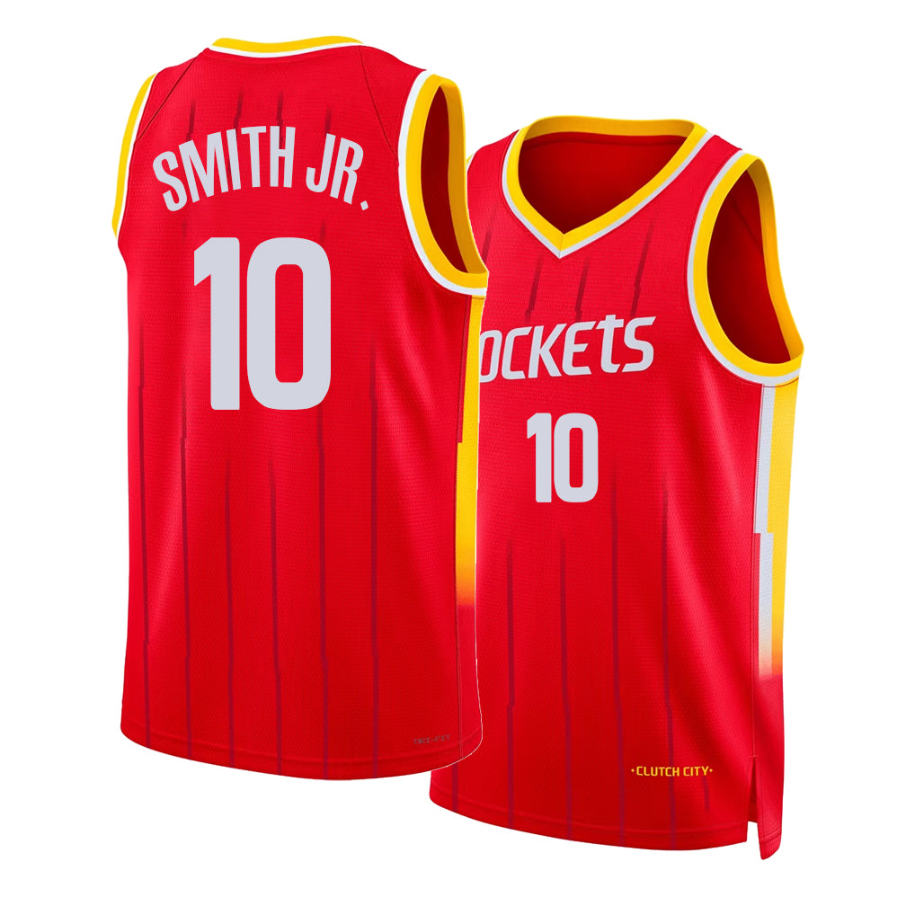 Houston #10 Smith Jr. Player Basketball Sleeveless Red Jersey Jabari For Adult Youth