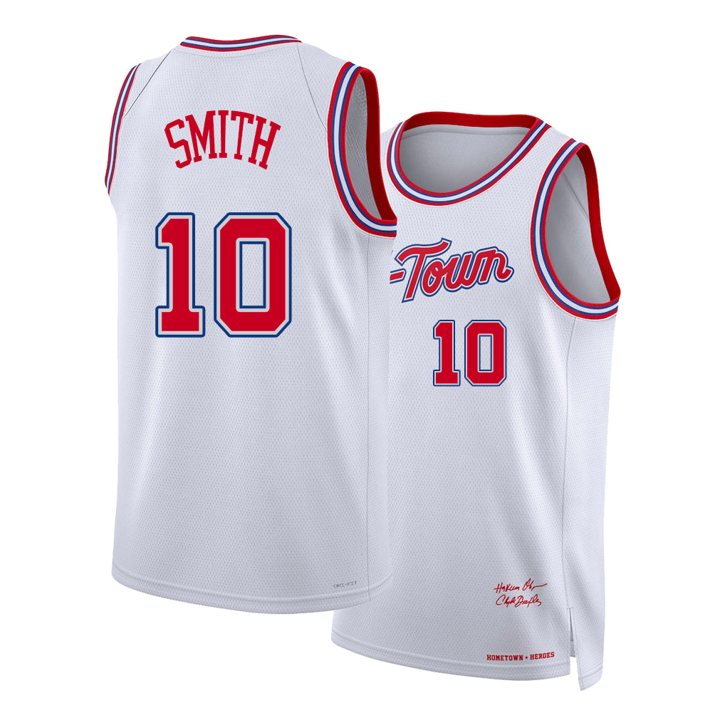 Houston #10 Smith Player Basketball Sleeveless White Jersey Jabari For Adult Youth