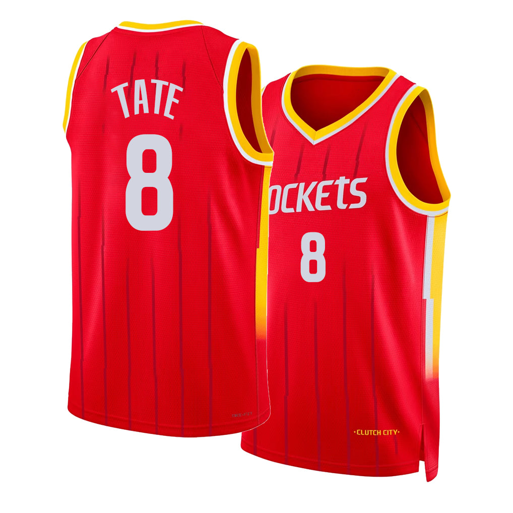 Houston #8 Tate Player Basketball Sleeveless Red Jersey Jae'Sean For Adult Youth