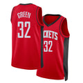 Houston #32 Green Player Basketball Sleeveless Red Jersey Jeff For Adult Youth
