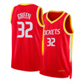 Houston #32 Green Player Basketball Sleeveless Red Jersey Jeff For Adult Youth