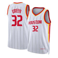 Houston #32 Green Player Basketball Sleeveless White Jersey Jeff For Adult Youth