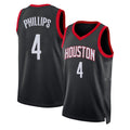 Houston #4 Phillips Player Basketball Sleeveless Black Jersey Julian For Adult Youth
