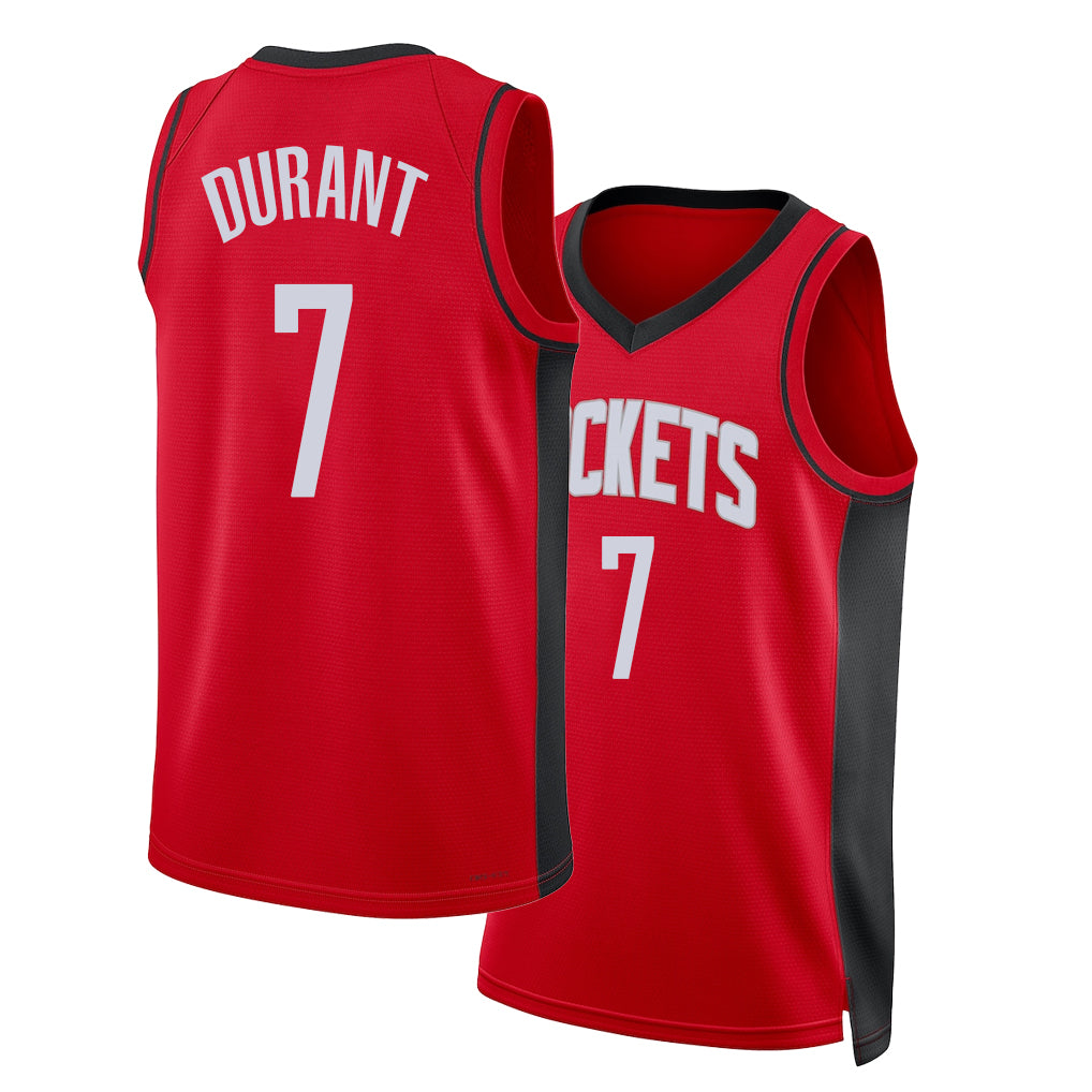 Houston #7 Durant Player Basketball Sleeveless Red Jersey Kevin For Adult Youth