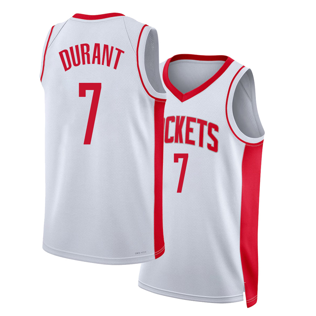 Houston #7 Durant Player Basketball Sleeveless White Jersey Kevin For Adult Youth