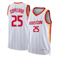 Houston #25 Copeland Player Basketball Sleeveless White Jersey Quadir For Adult Youth