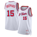 Houston #15 Sheppard Player Basketball Sleeveless White Jersey Reed For Adult Youth